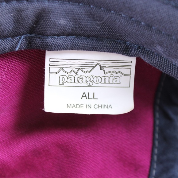 Patagonia Hat Cap Womens Snap Back Gray Pink Bear Logo Trucker Outdoors Hike - Picture 9 of 9